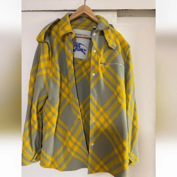 Burberry Check Plaid Pattern Wool Blend Jacket, Size 8 - Picture 11 of 16